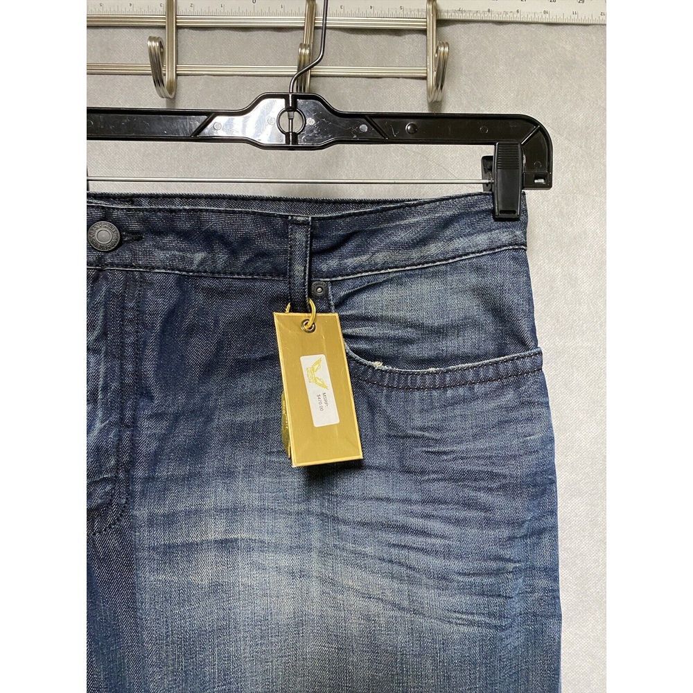 NWT Robin's Jeans Men 44 R‎ Pocket Long Flap Swarovski Rhinestone Studs Straight - Picture 5 of 16
